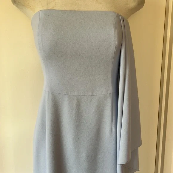 Halston Heritage Baby Blue Sleeveless Column Gown Sz 10 EUC - Picture 2 of 9